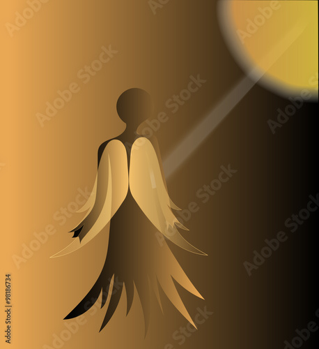 Flying angel girl