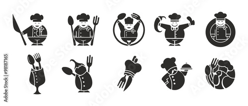 Chef Silhouettes Set