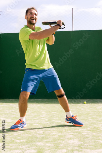 Laughing while playing Tennis