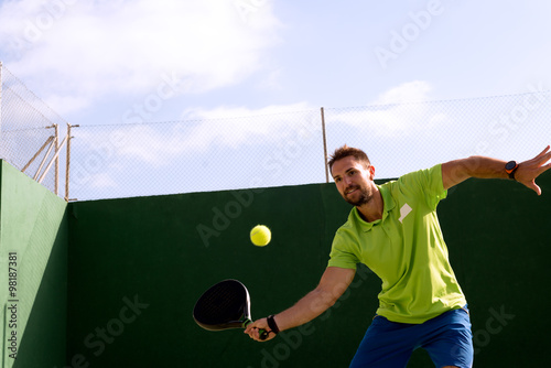 Handsome Guy playing Tennis