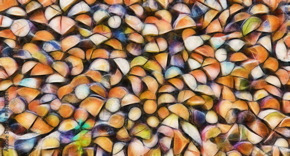 Gemälde Holz für den Winter Gemälde Holz für den Winter