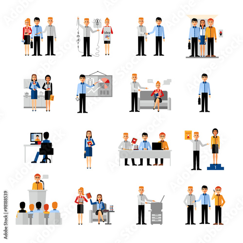 Business People Workplace Set