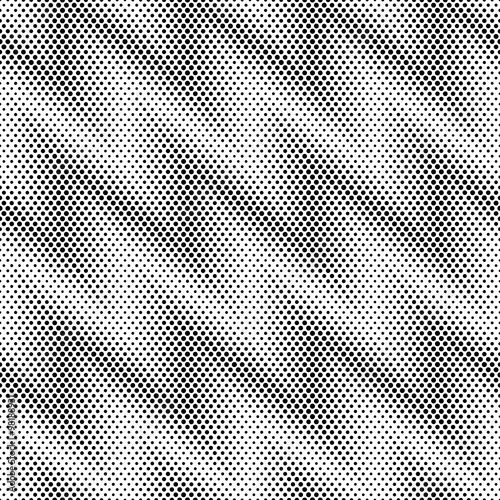 Vector seamless texture. Modern abstract background. Monochrome repeating pattern with zigzag dots.