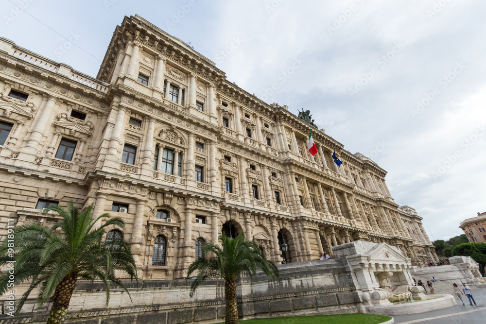 Rome - The facade of Palace of Justice - Palazzo di Giustizia.