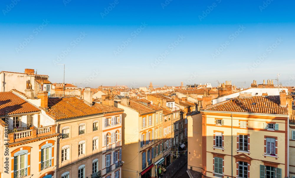 Les toits de Toulouse, France