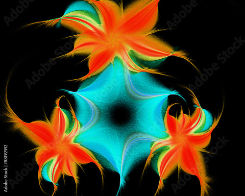 Abstract wallpaper.  Abstract fractal. Fractal art background for creative design. Decoration for wallpaper desktop, poster, cover booklet. Abstract texture. Psychedelic. Print for clothes, t-shirt. © Agnes