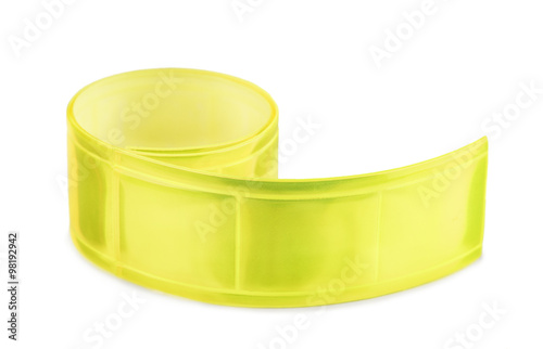Yellow clothing reflective tape photo