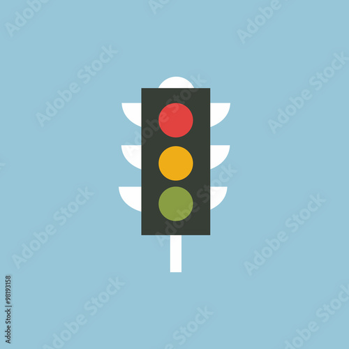 Traffic lights icon vector