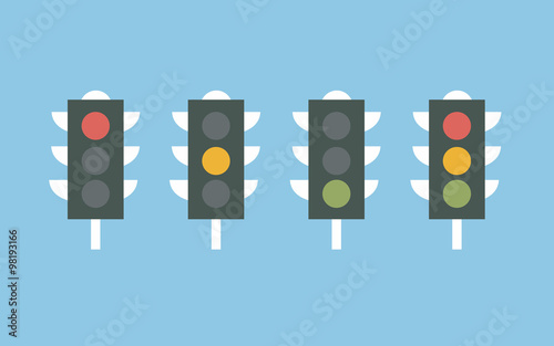 Traffic lights icon vector