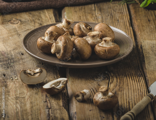 Homemade organic mushrooms