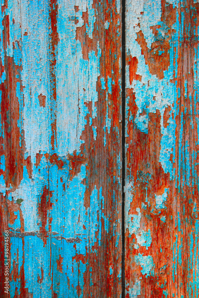 Blue wooden background. Weathered color planks azure texture macro Blue wooden background. Weathered color planks azure texture macro