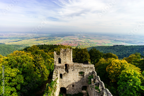 Panoramic overview from the top of the hill