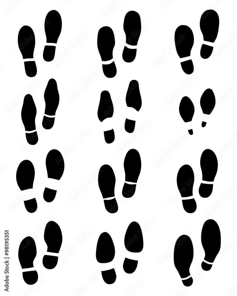 Various prints of shoe, vector Illustration Various prints of shoe, vector Illustration