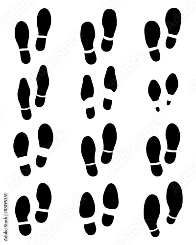 Various prints of shoe, vector Illustration