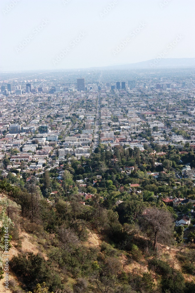 Fototapeta premium Los Angeles view from Griffith Park, USA