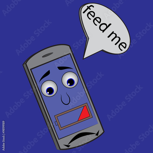 Sad cell phone battery 25%.