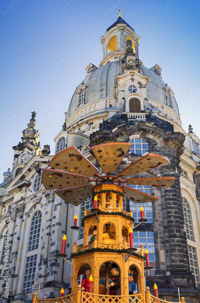 christmas market in Dresden, Saxony, Germany