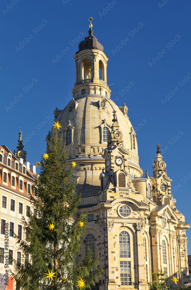 Naklejka premium christmas market in Dresden, Saxony, Germany
