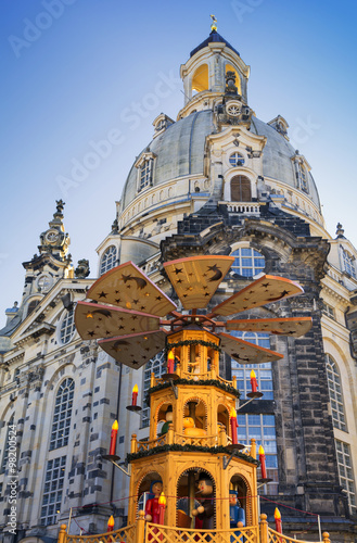 Obraz na płótnie christmas market in Dresden, Saxony, Germany w salonie