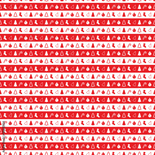 Christmas red and white seamless