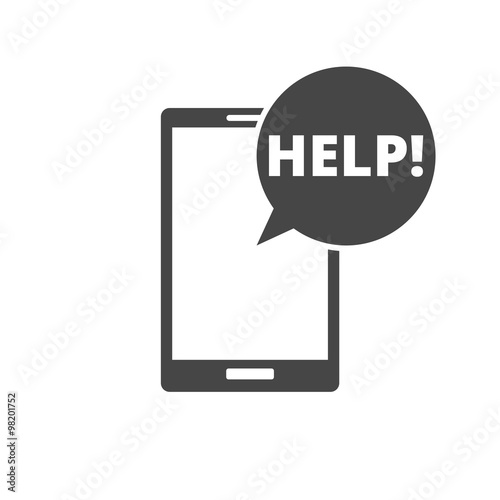 Messages icon with help speech bubble