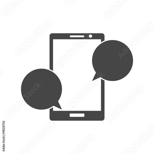 Messages icon with empty speech bubbles