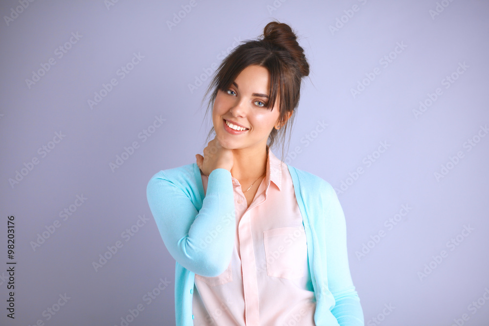 Portrait of an attractive fashionable young brunette woman Portrait of an attractive fashionable young brunette woman
