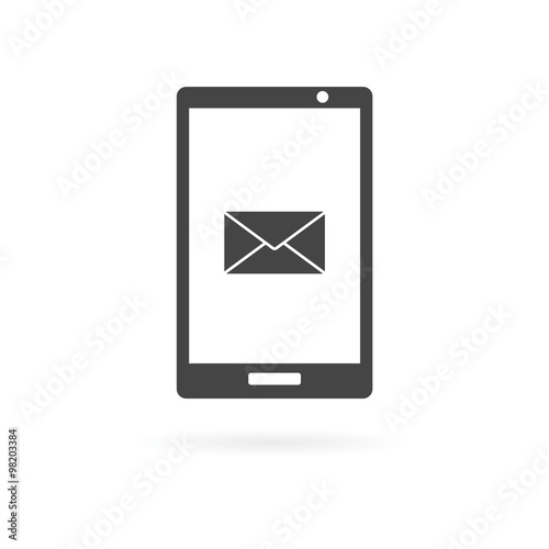 Smartphone email or sms icon