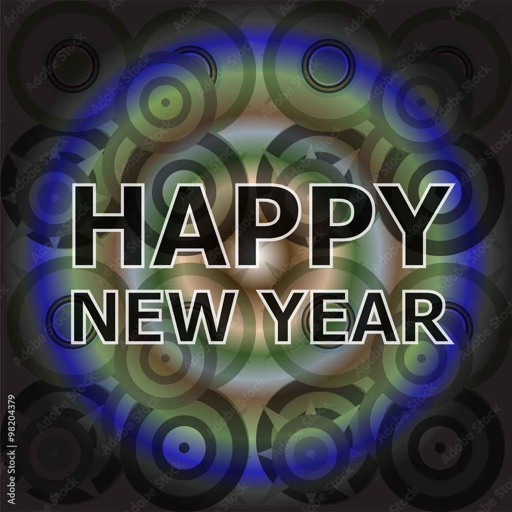 Beautiful text design of Happy New Year on abstract background. vector illustration Beautiful text design of Happy New Year on abstract background. vector illustration