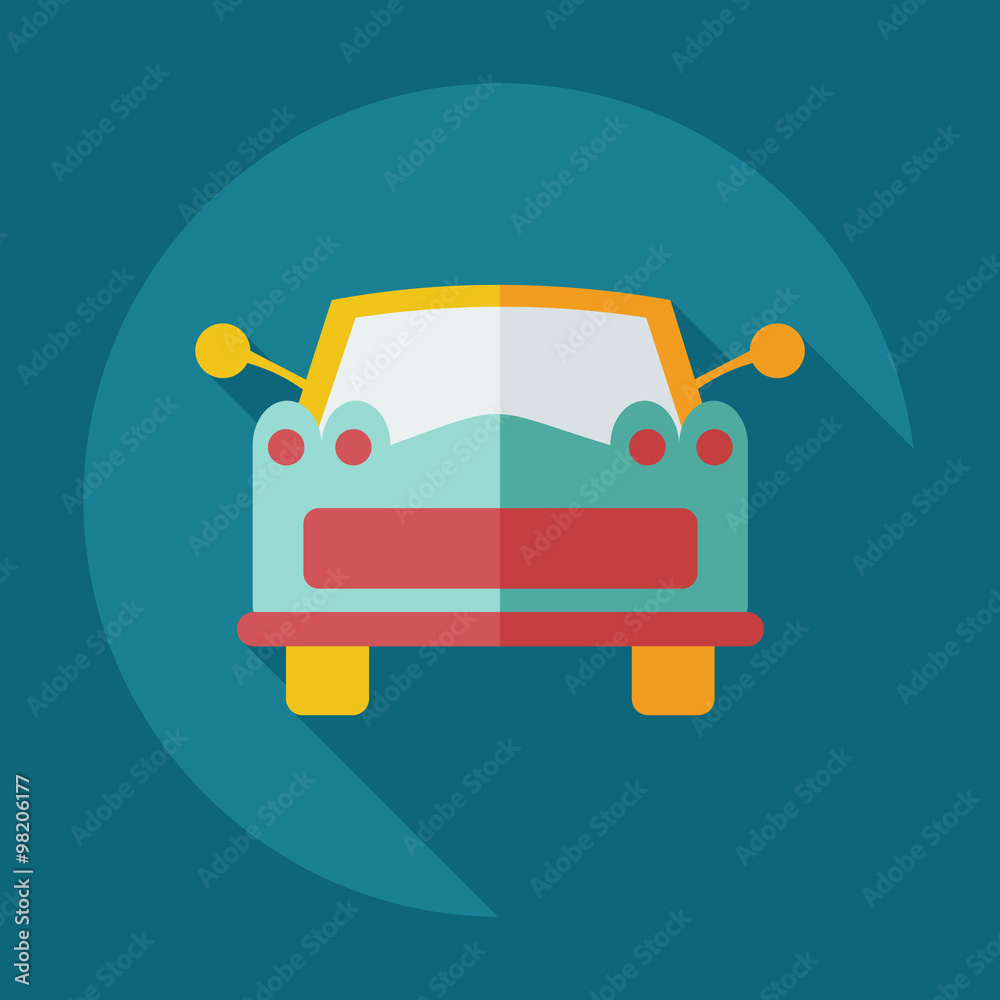 Obraz premium Flat modern design with shadow icons car
