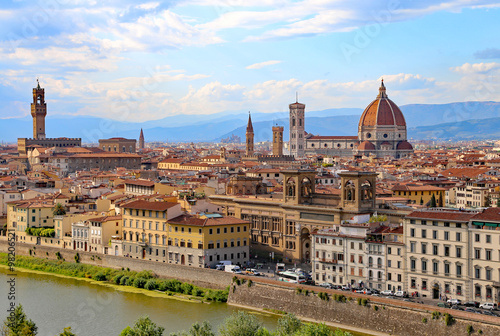 Panorama of the city of FLORENCE in Italy with the dome © ChiccoDodiFC
