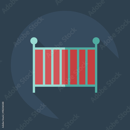 Flat modern design with shadow icons cot