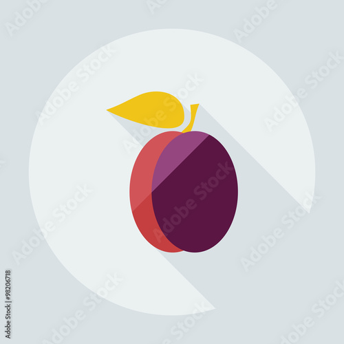 Flat modern design with shadow icons peach