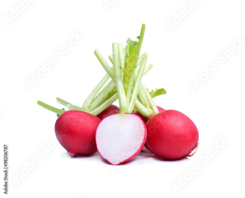 fresh radish isolated on white background