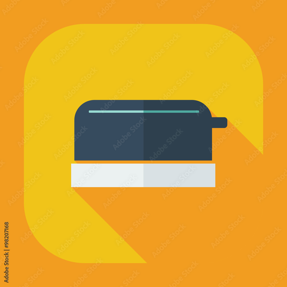 Flat modern design with shadow icons toaster Flat modern design with shadow icons toaster