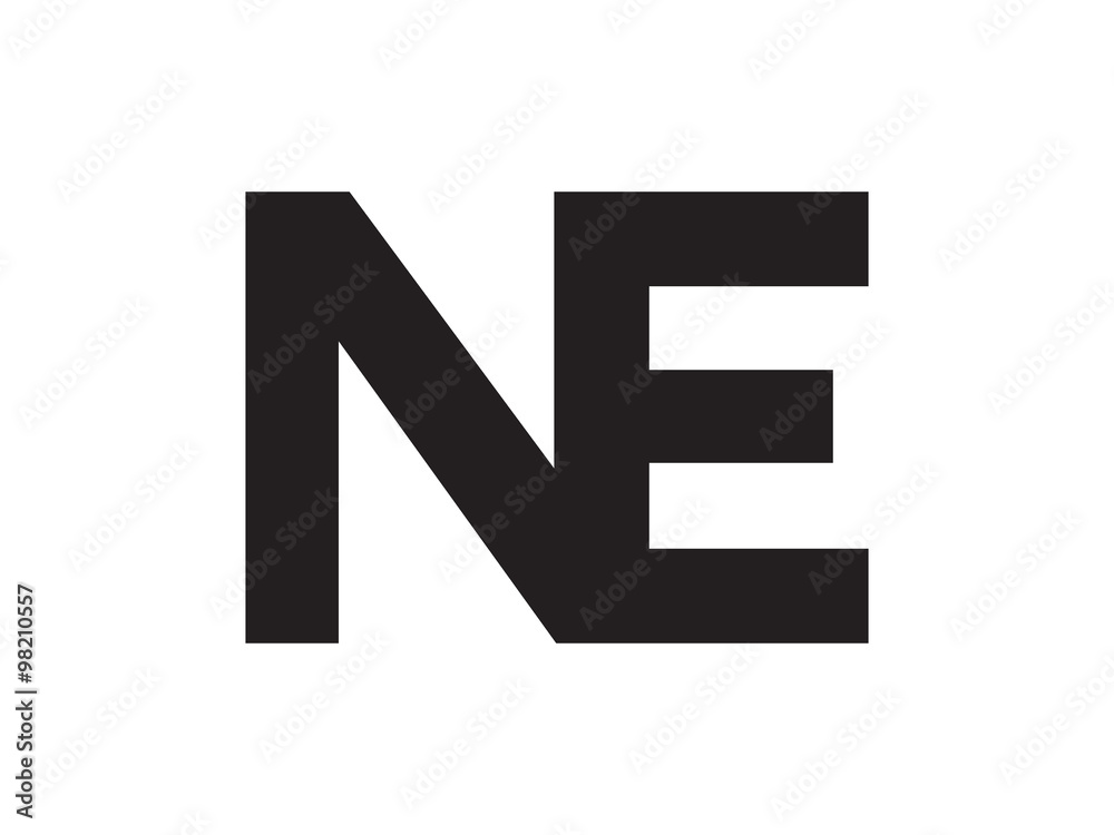 NE Letter Identity Monogram Logo NE Letter Identity Monogram Logo