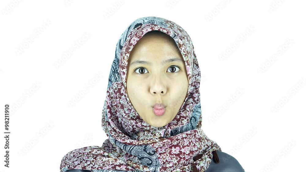 Portrait of asian moslem girl Portrait of asian moslem girl