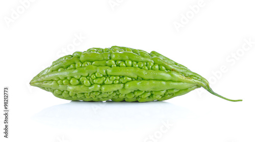 Fotografía Fresh bitter gourd isolated on white background