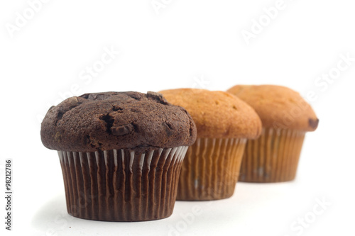 Muffin Cake on white Background