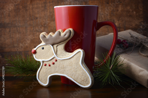 Reindeer Cookie and Coffee Cup.