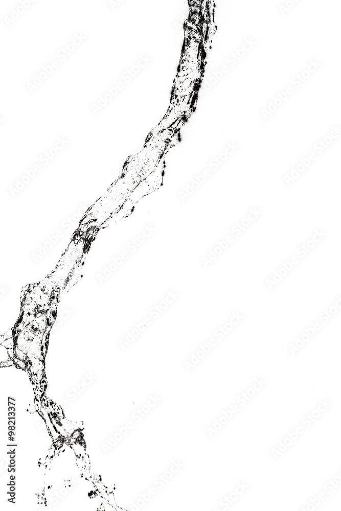 Abstract splashes and drops of water on a white background. Abstract splashes and drops of water on a white background.