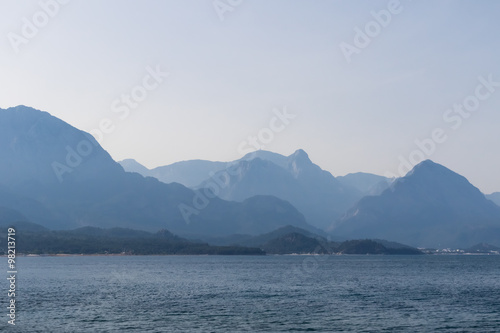 Wallpaper Mural Sea on the background of mountains and sky Torontodigital.ca