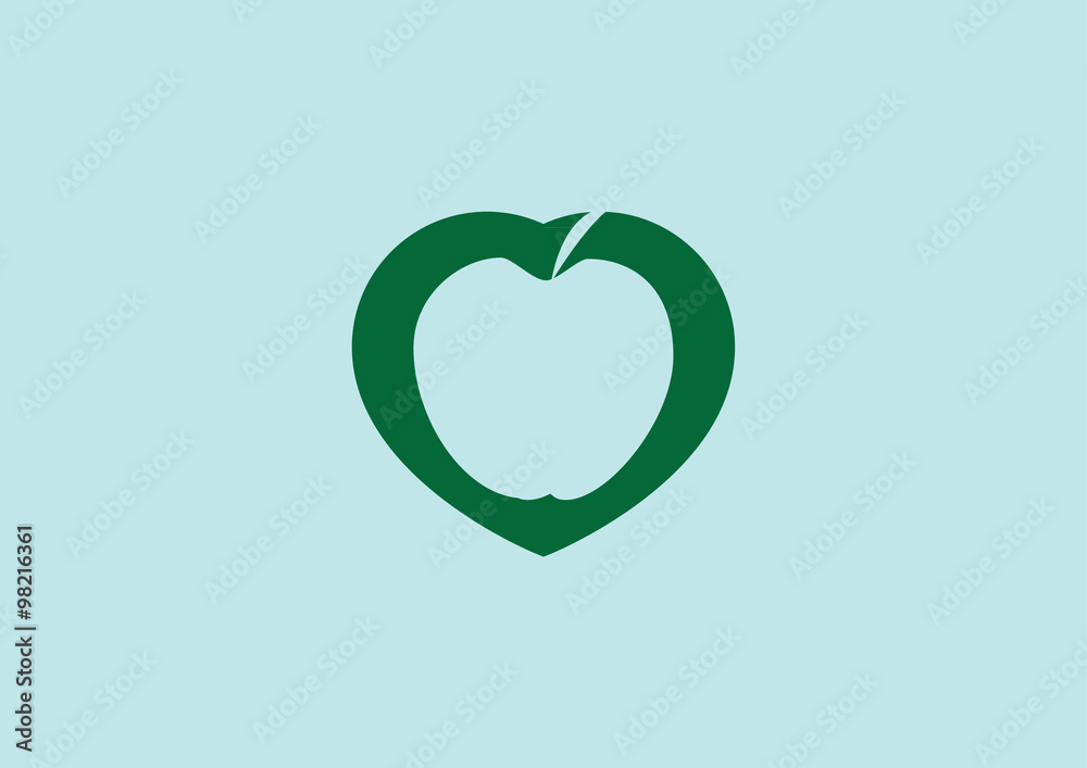 Apple Love - Fruit Heart Apple Love - Fruit Heart