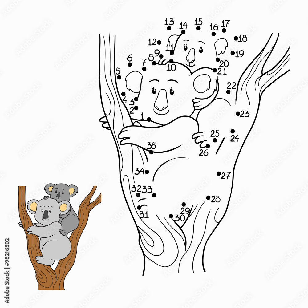 Fototapeta premium Numbers game (koala)