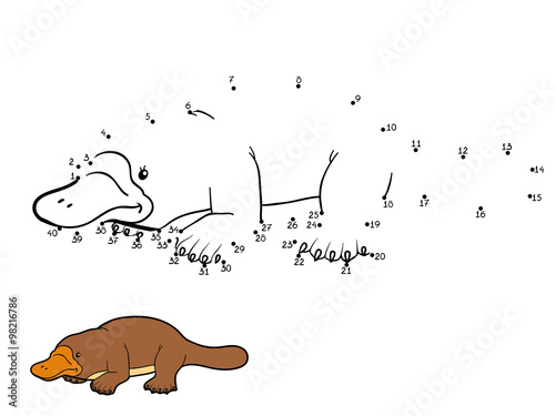 Numbers game for children: platypus