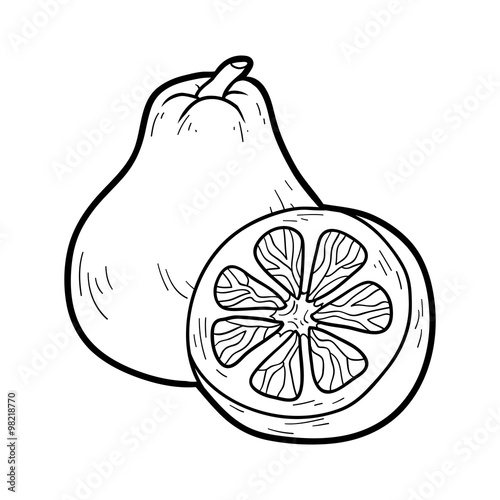 Coloring book for children: fruits and vegetables (ugli)