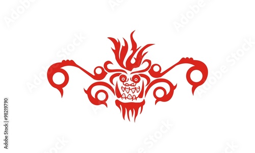  tribal mask tatto design photo