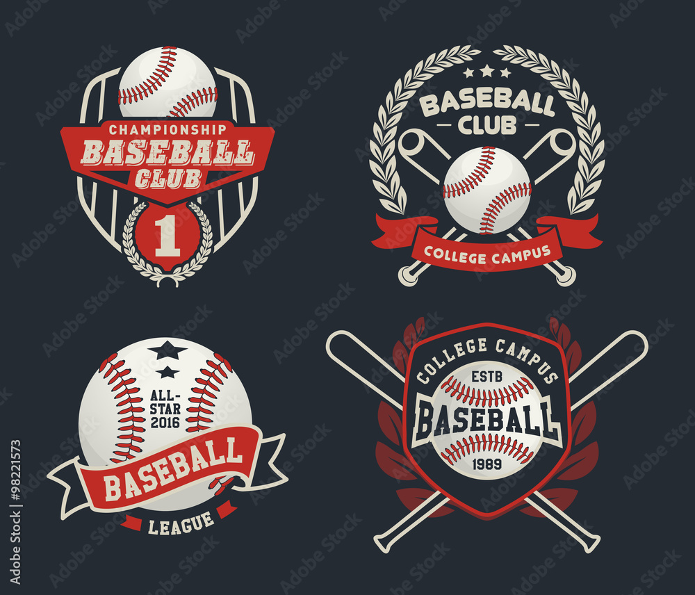 Baseball badge logo design suitable for logos, badge, banner, emblem, label, insignia and T-shirt design Baseball badge logo design suitable for logos, badge, banner, emblem, label, insignia and T-shirt design