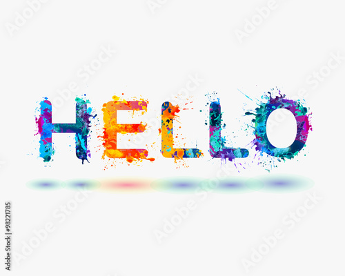 Hello. Word written spray paint