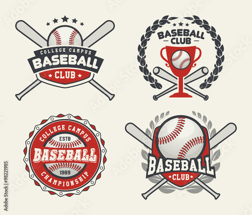 Set of Sport Baseball Badge Logo Templates, Baseball Label Templates, T-Shirt Graphics